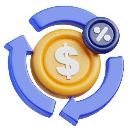 Cash Back  3D Icon