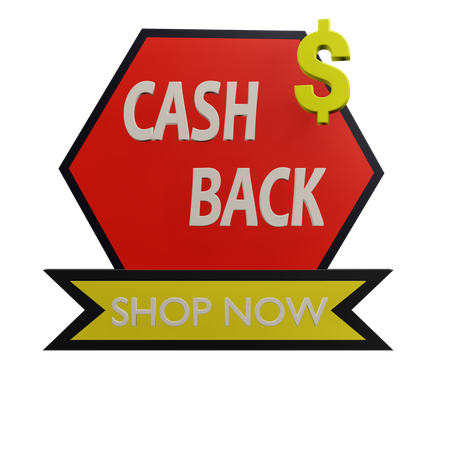 Cash Back 3D Icon