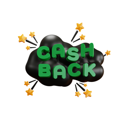 Cash Back Bubble  3D Sticker