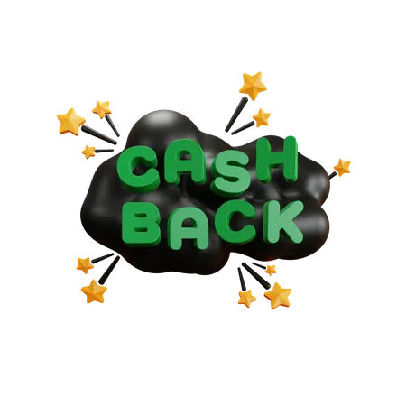 Cash Back Bubble  3D Sticker