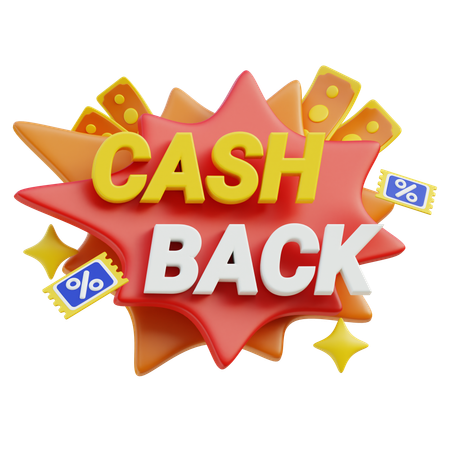 Cash Back Offer  3D Icon