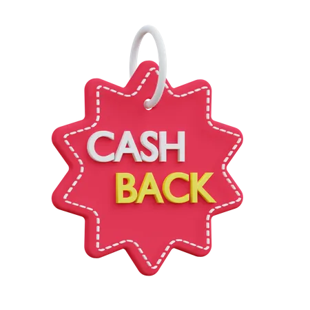 Cash Back Tag  3D Icon