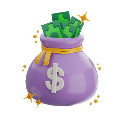 Cash Bag  3D Icon