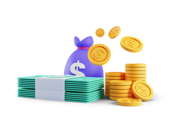 Cash Balance  3D Illustration