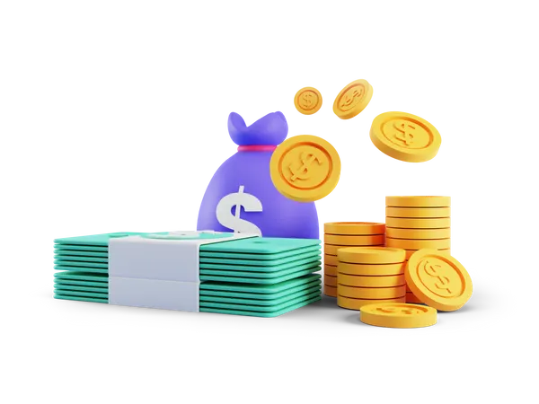 Cash Balance  3D Illustration