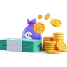 3d money balance illustration