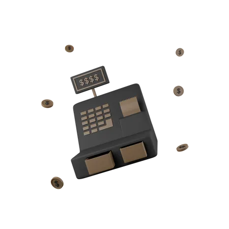 Cash Bill Machine  3D Icon