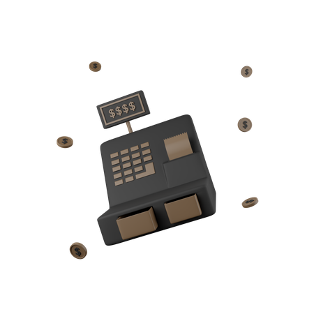 Cash Bill Machine  3D Icon