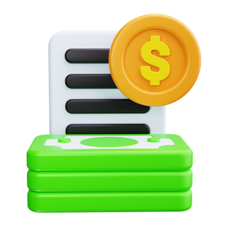 Cash Bills  3D Icon