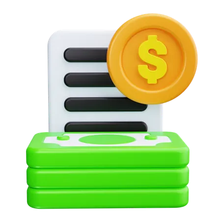 Cash Bills  3D Icon