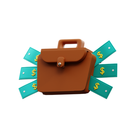 Cash Briefcase  3D Icon