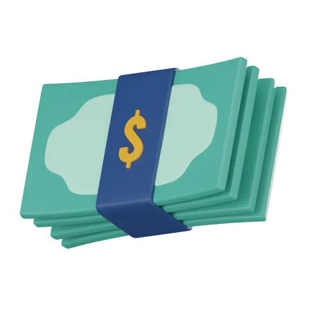 Cash Bundle  3D Icon