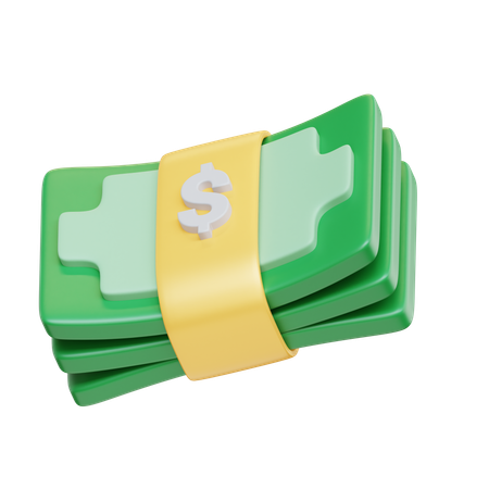 Cash Bundle  3D Icon