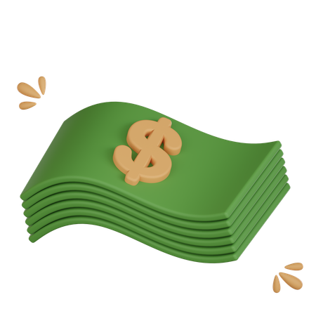 Cash Bundle  3D Icon