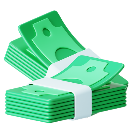 Cash Bundle  3D Icon