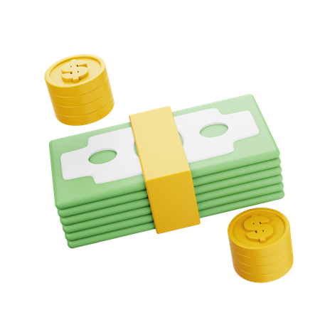 Cash Bundle  3D Icon