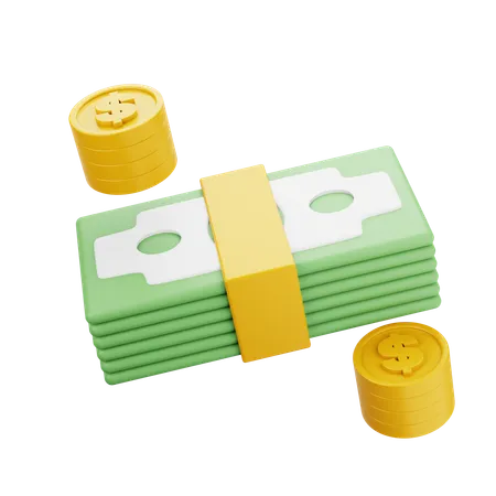 Cash Bundle  3D Icon