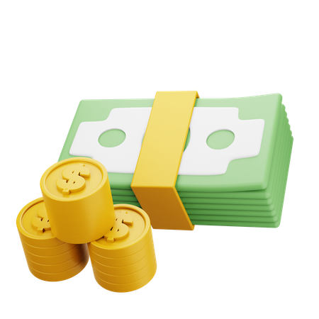 Cash Bundle  3D Icon