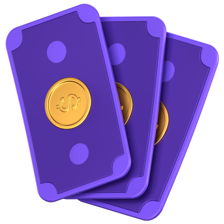 Cash Bundle  3D Icon