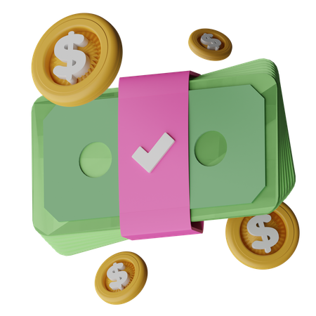 Cash Bundle  3D Icon