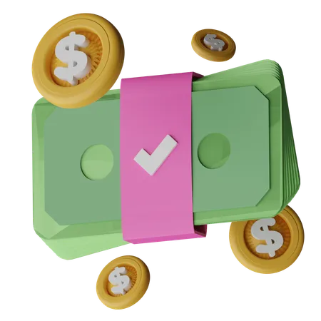 Cash Bundle  3D Icon