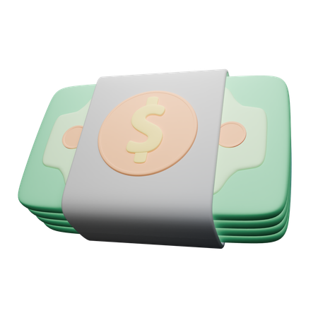 Cash Bundle  3D Icon