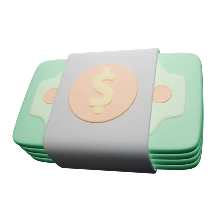 Cash Bundle  3D Icon