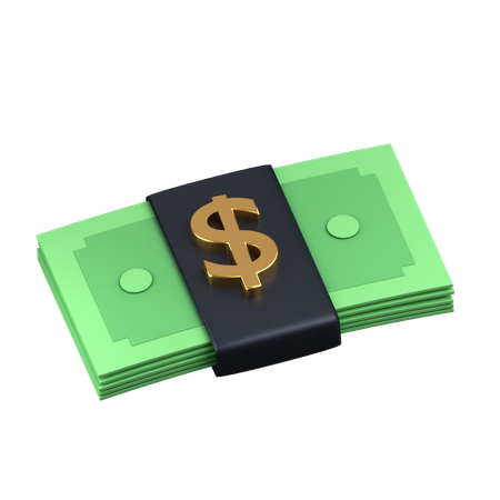 Cash Bundle  3D Icon