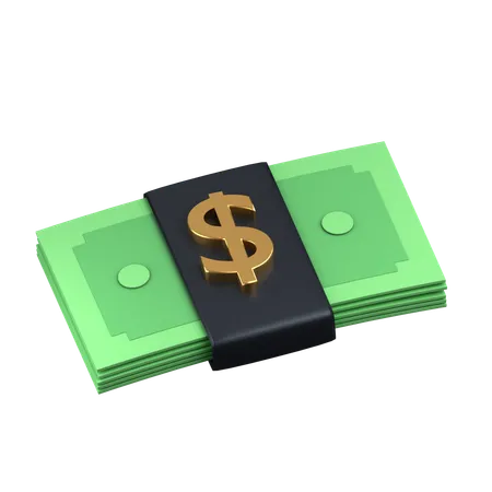 Cash Bundle  3D Icon