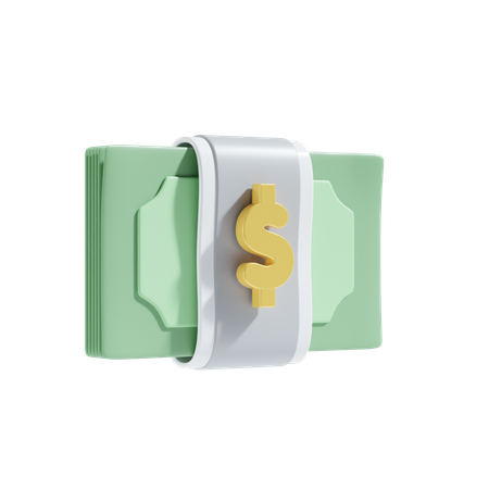 Cash Bundle  3D Icon