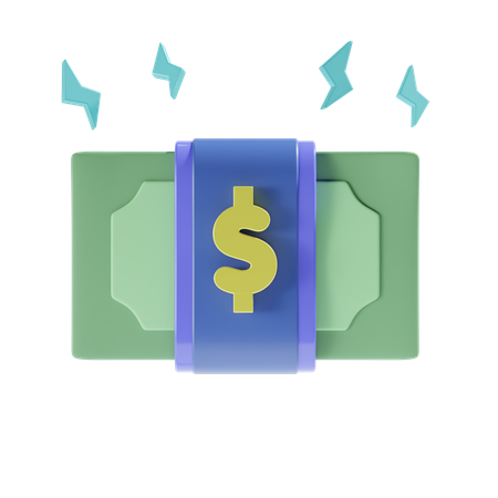 Cash Bundle  3D Icon