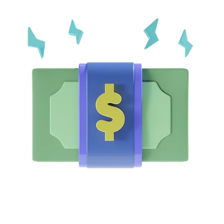 Cash Bundle  3D Icon