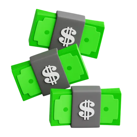 Cash Bundle  3D Icon