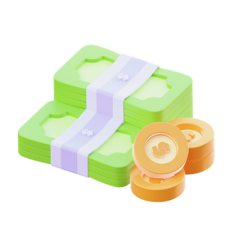 Cash Bundle  3D Icon