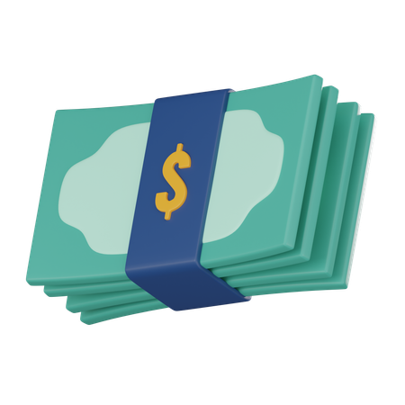 Cash Bundle  3D Icon