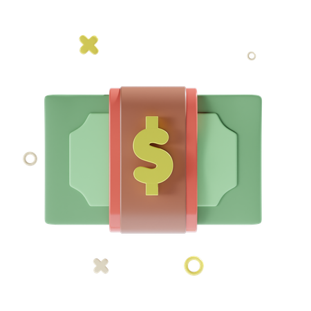 Cash Bundle  3D Icon