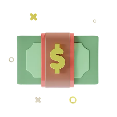 Cash Bundle  3D Icon