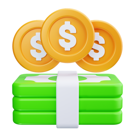 Cash Bundle  3D Icon