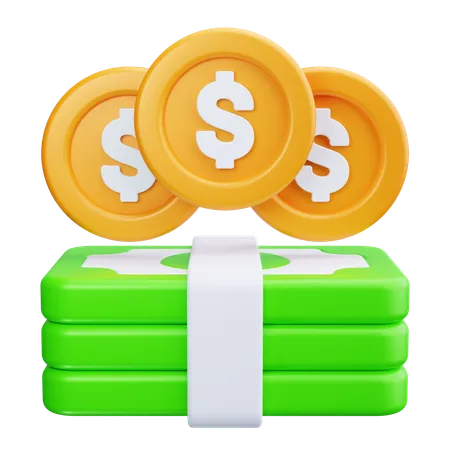 Cash Bundle  3D Icon