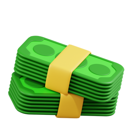 Cash Bundle  3D Icon