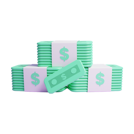 Cash Bundle  3D Icon