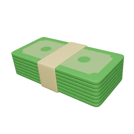 Cash Bundle  3D Icon