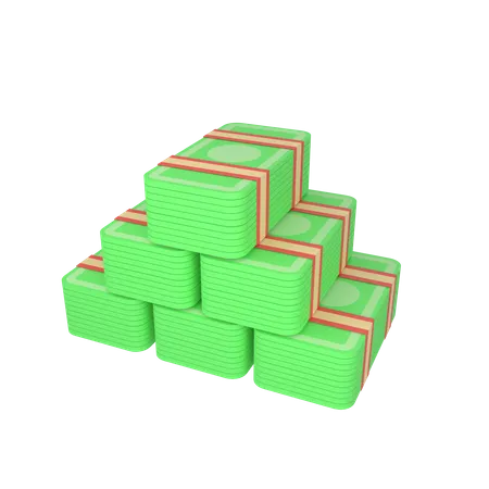 Cash Bundle  3D Icon