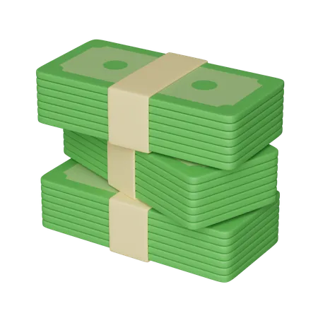 Cash Bundles  3D Icon