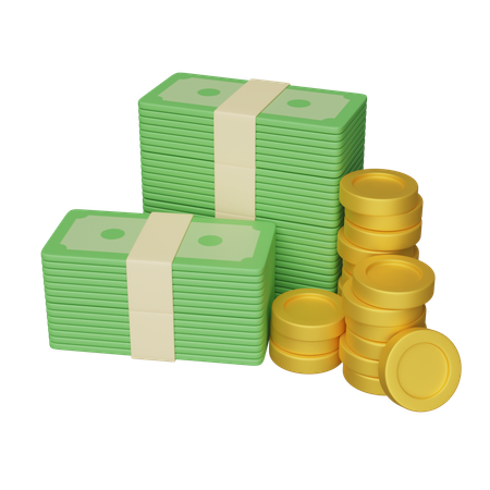 Cash Bundles  3D Icon