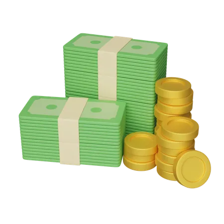 Cash Bundles  3D Icon