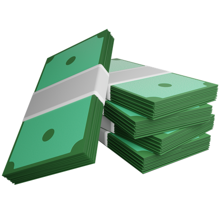 Cash Bundles  3D Icon