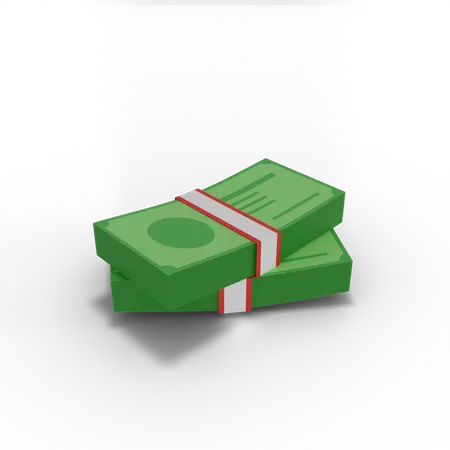 Cash Bundles 3D Icon