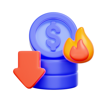Cash Burn  3D Icon