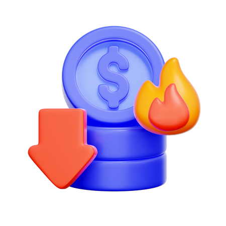 Cash Burn  3D Icon